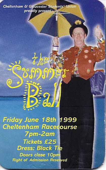 1999 Summer Ball Ticket